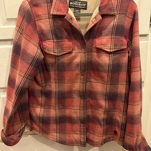 Vintage pink plaid Woolrich jacket medium